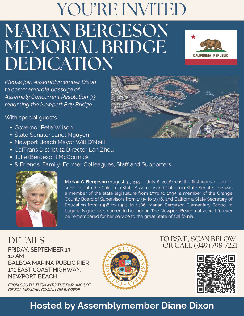 Marian Bergeson Memorial Bridge Ceremony